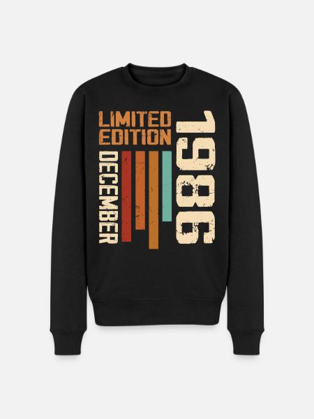 December 1986 - 1986 December - Men's Premium Organic Jumper - black