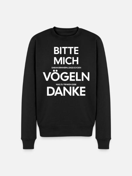 Bitte mich Vögeln Partyshirt - Männer Premium Bio Pullover - Schwarz