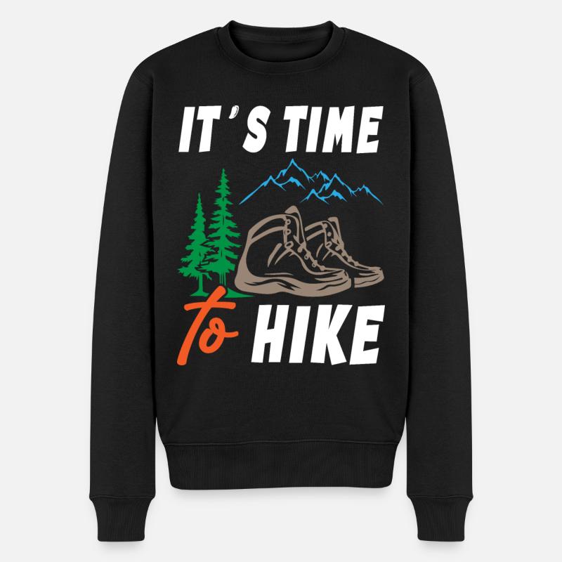 Its Time to Hike - Männer Premium Bio Pullover - Schwarz
