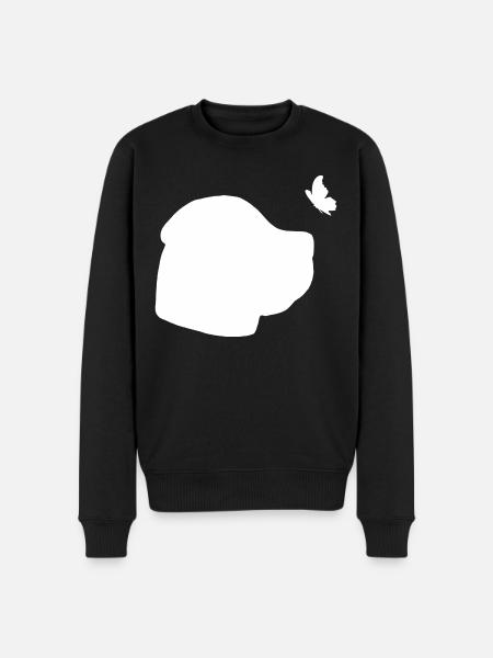 Boerboel Silhouette - Männer Premium Bio Pullover - Schwarz