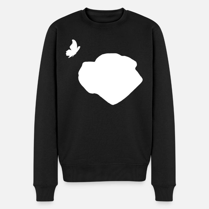Bullmastiff mit Schmetterling - Männer Premium Bio Pullover - Schwarz