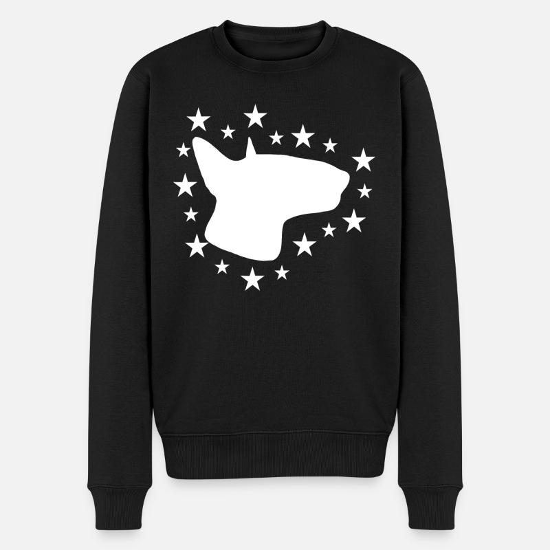 Bullterrier - Männer Premium Bio Pullover - Schwarz