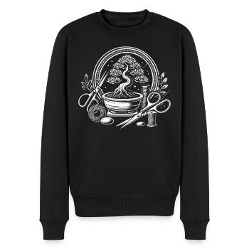 Conception de bonsaï - Pull Premium bio Homme - noir - Devant - Nico (187cm)