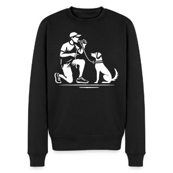 Dresseur de chiens, école canine - Pull Premium bio Homme - noir - Devant - Nico (187cm)