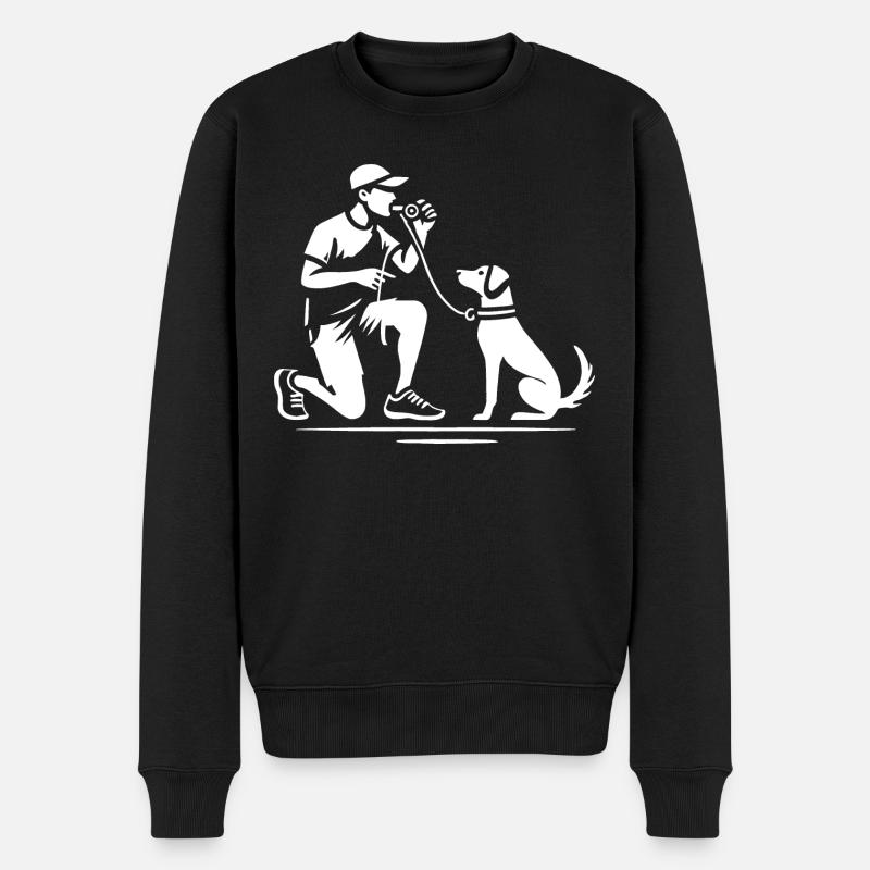 Dresseur de chiens, école canine - Pull Premium bio Homme - noir