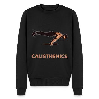 gymnastique suédoise - Pull Premium bio Homme - noir - Devant - Nico (187cm)