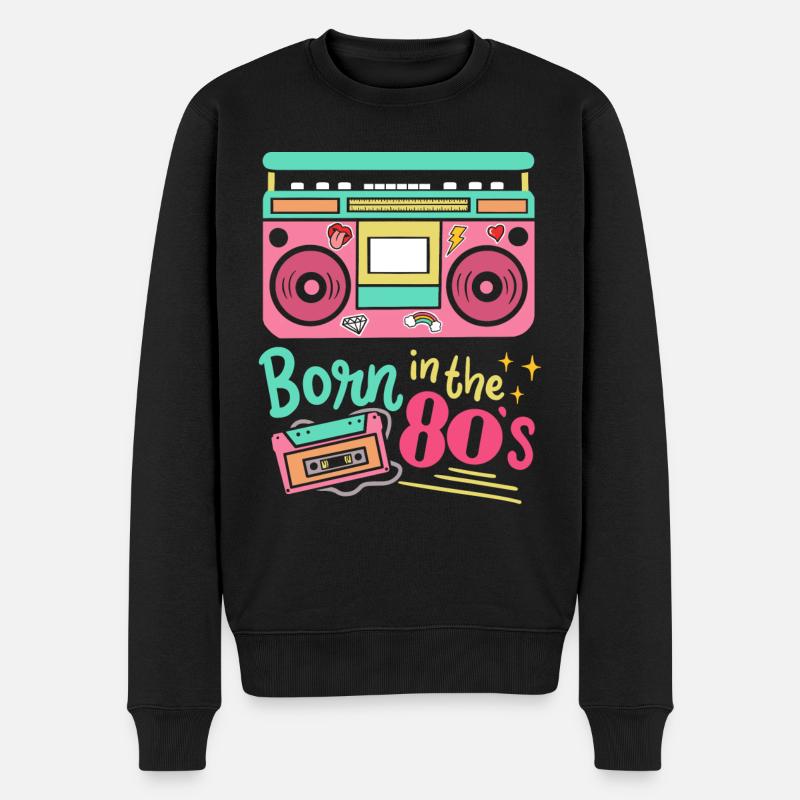 80s nés dans les années 80 - Pull Premium bio Homme - noir