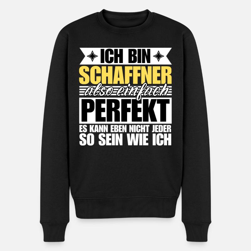 Perfekter Schaffner - Männer Premium Bio Pullover - Schwarz