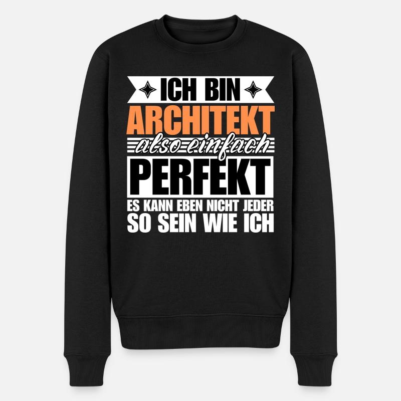 Perfekter Architekt - Männer Premium Bio Pullover - Schwarz