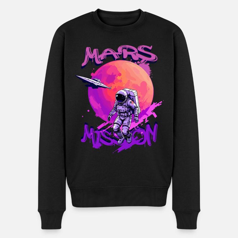 Mars Mission - Pull Premium bio Homme - noir