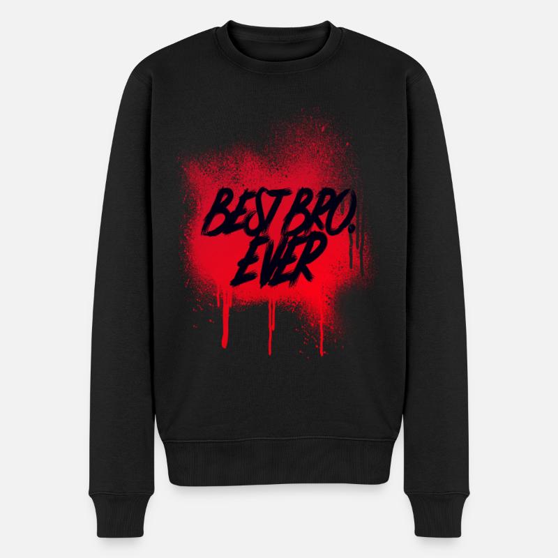Best Bro Ever Bester Bruder Geschenk Familie - Männer Premium Bio Pullover - Schwarz