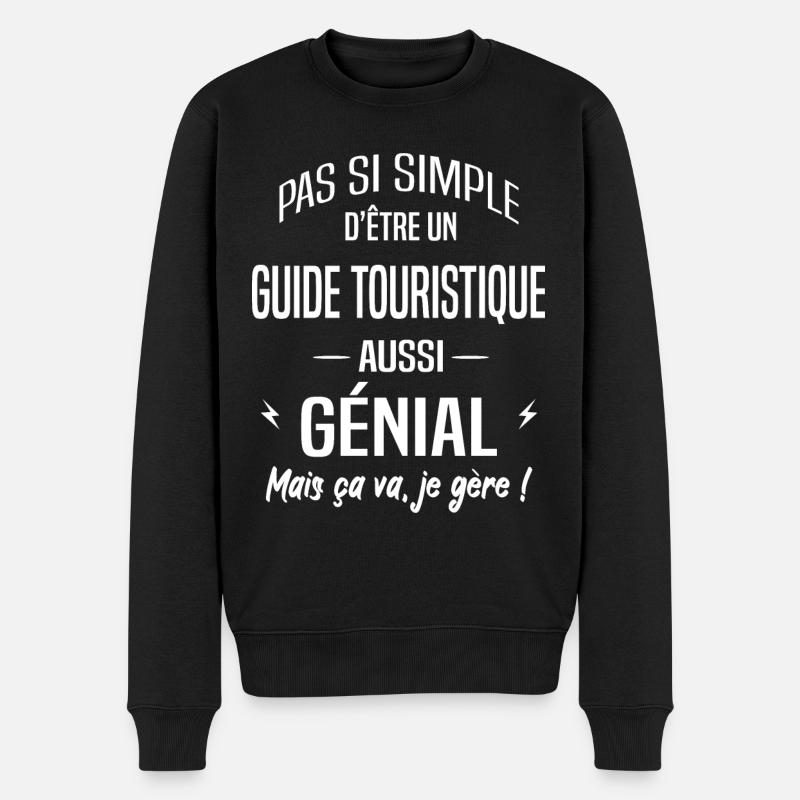 Guide touristique - Pull Premium bio Homme - noir