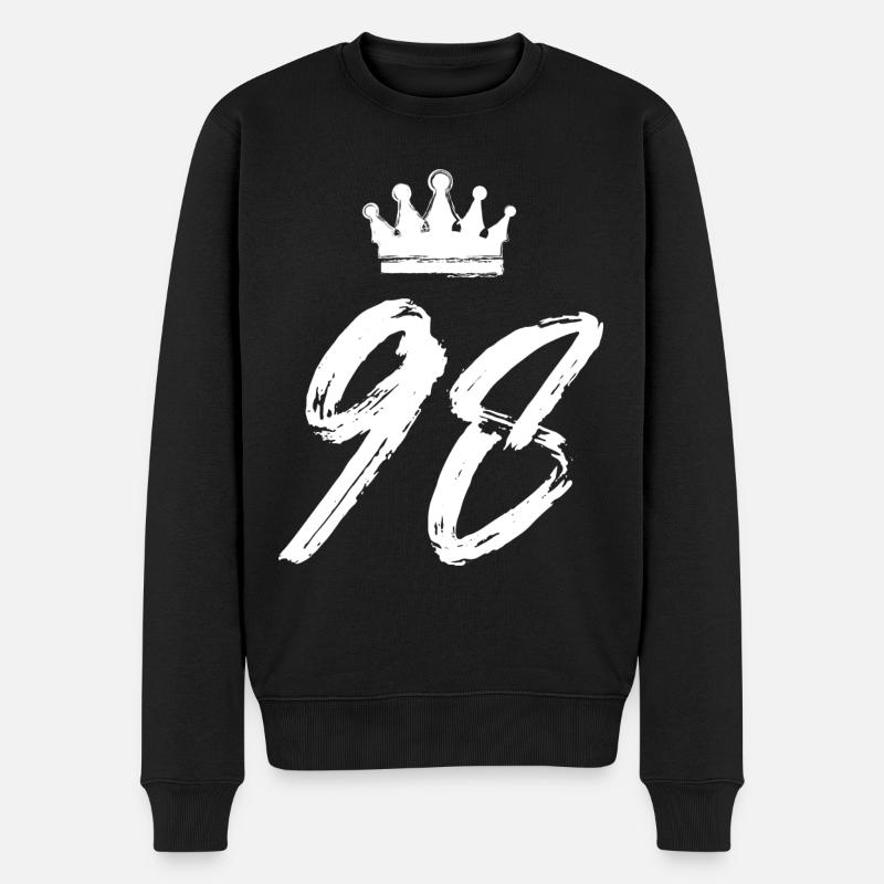 98 Couronne numérique - Pull Premium bio Homme - noir