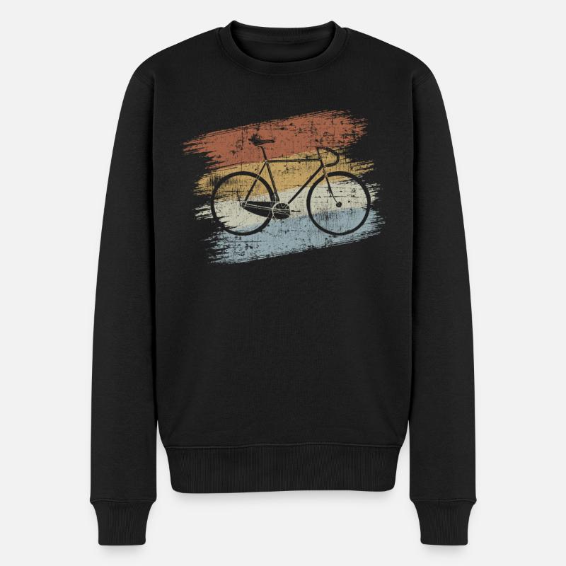 Rennrad - Männer Premium Bio Pullover - Schwarz
