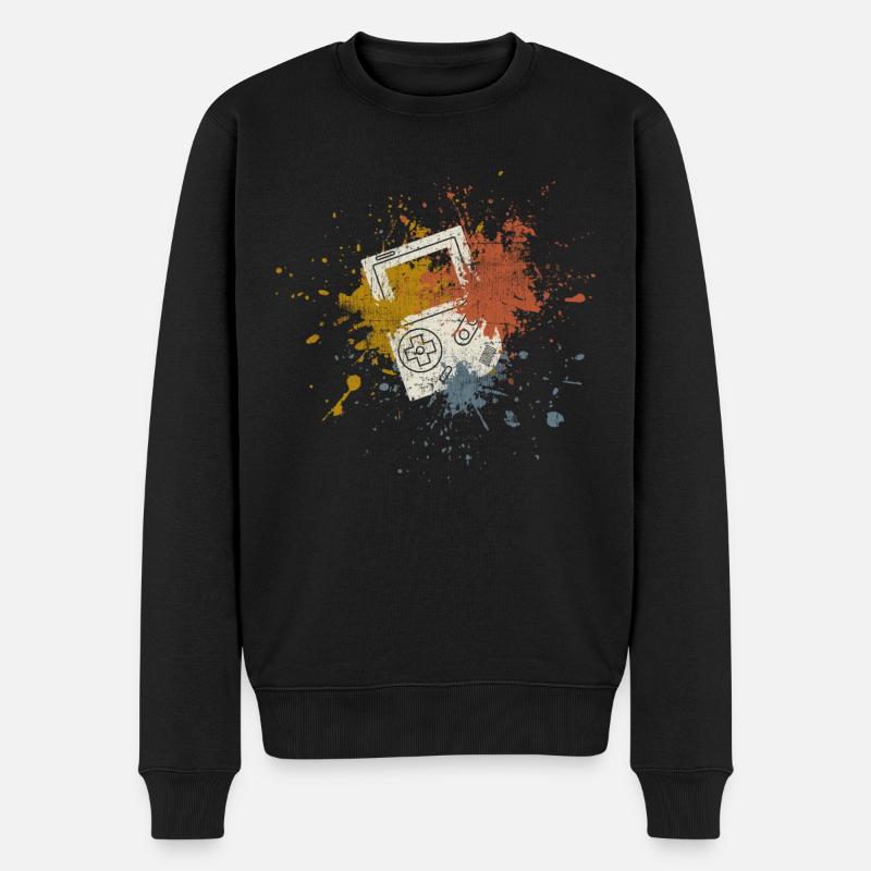 Gaming retro - Männer Premium Bio Pullover - Schwarz