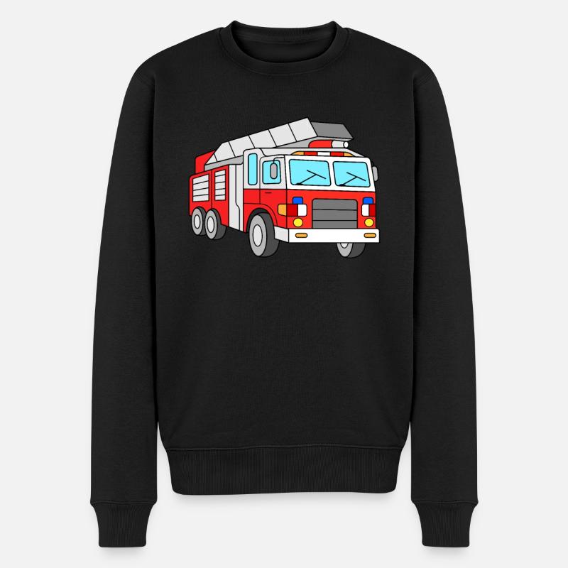 Camion de pompiers - Pull Premium bio Homme - noir