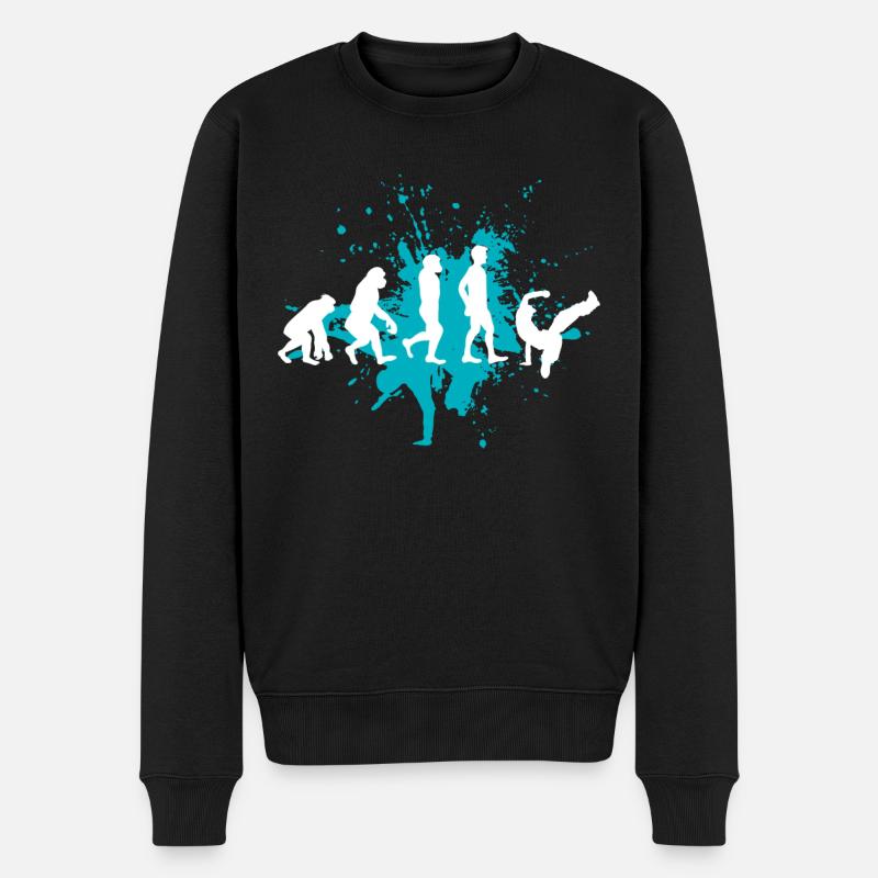 Breakdancer - Männer Premium Bio Pullover - Schwarz