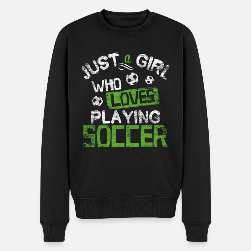 Fille de football - Pull Premium bio Homme - noir