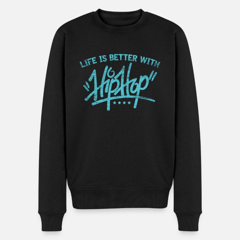 Hip Hop - Pull Premium bio Homme - noir