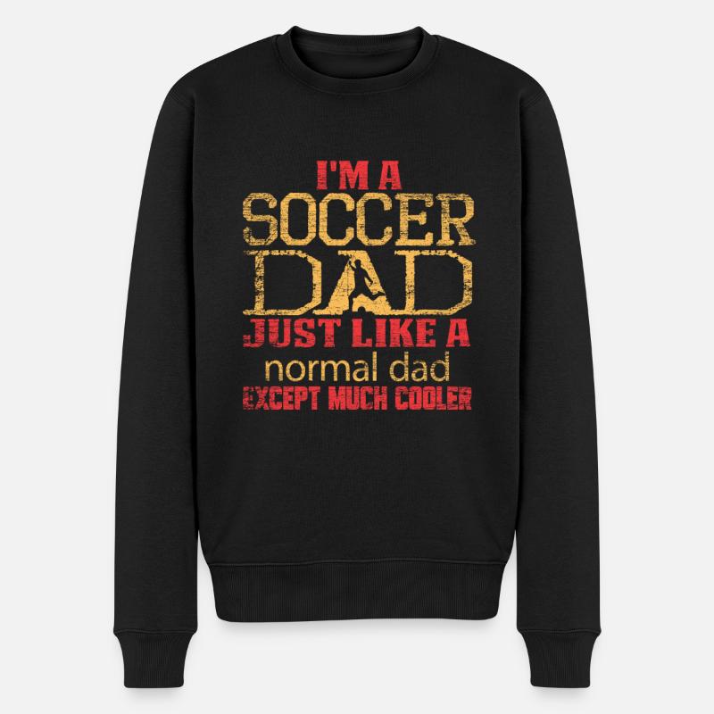 Fußball Papa - Männer Premium Bio Pullover - Schwarz