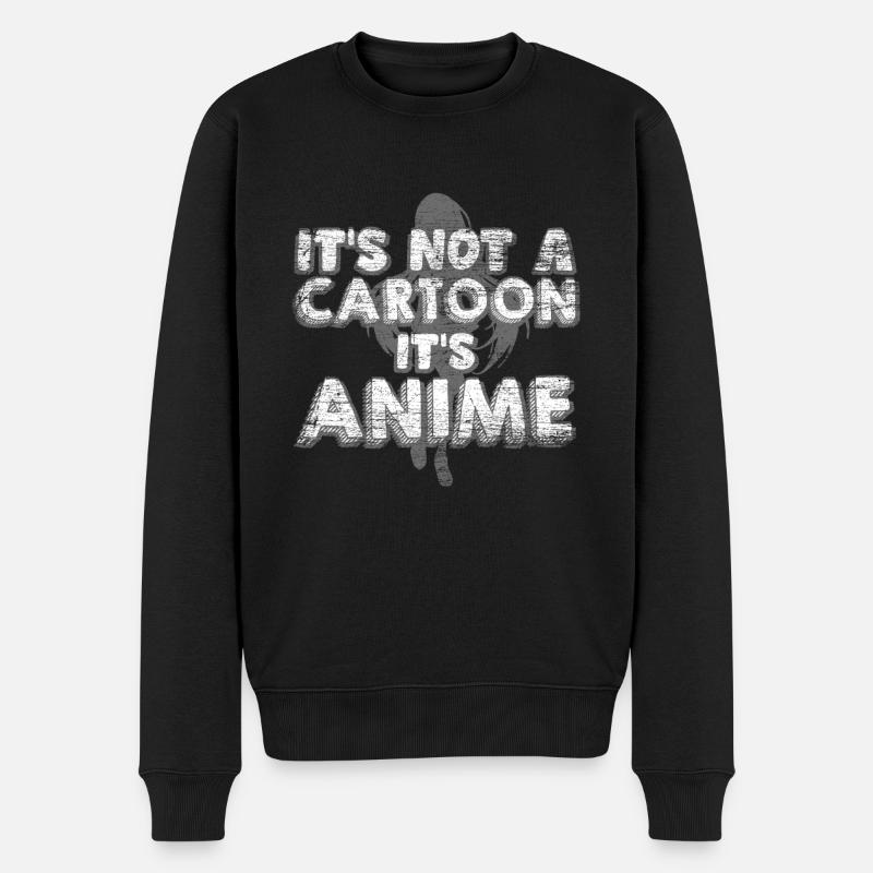 Anime pas une bande dessinée - Pull Premium bio Homme - noir