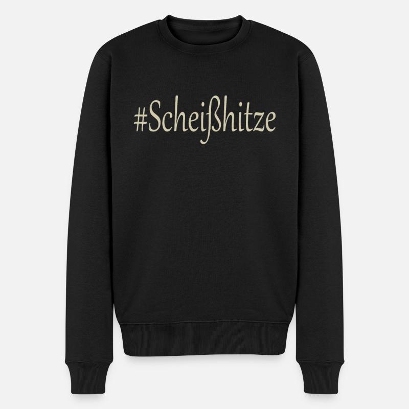 Scheiß Hitze anti Hitze Klima Klimawandel Sommer - Männer Premium Bio Pullover - Schwarz