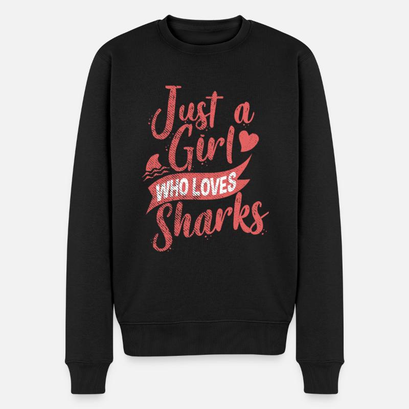 Fille de requin - Pull Premium bio Homme - noir