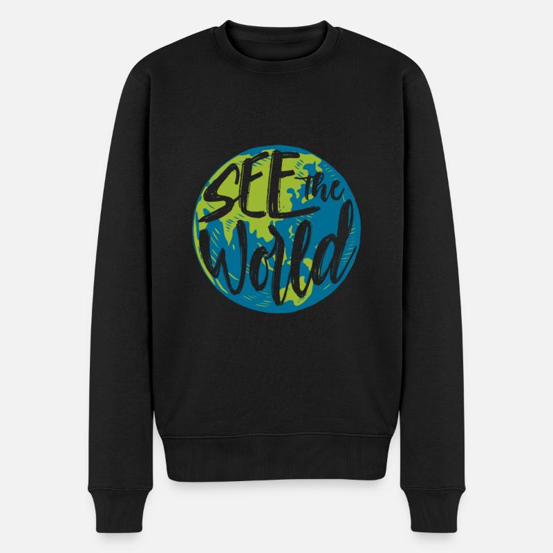 Voyage dans le monde - Pull Premium bio Homme - noir
