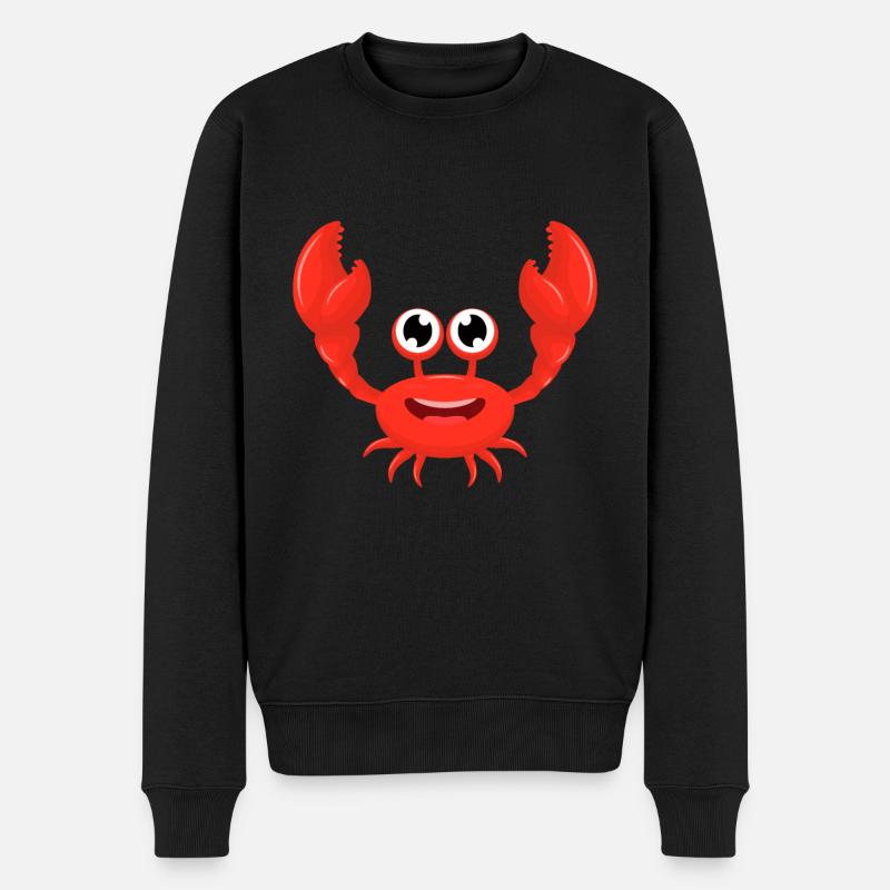 Krabbe - Männer Premium Bio Pullover - Schwarz