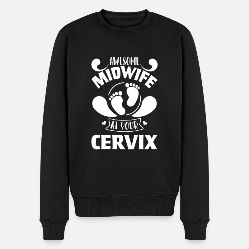 ostetrica - Maglione ecologico premium da uomo - nero