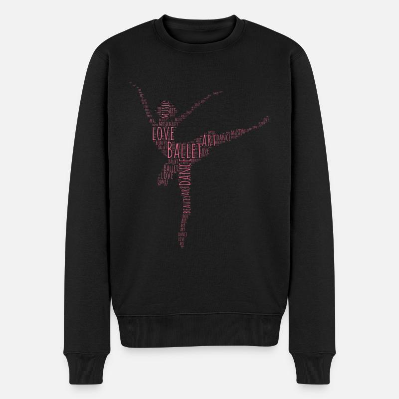Ballett Tänzerin - Männer Premium Bio Pullover - Schwarz