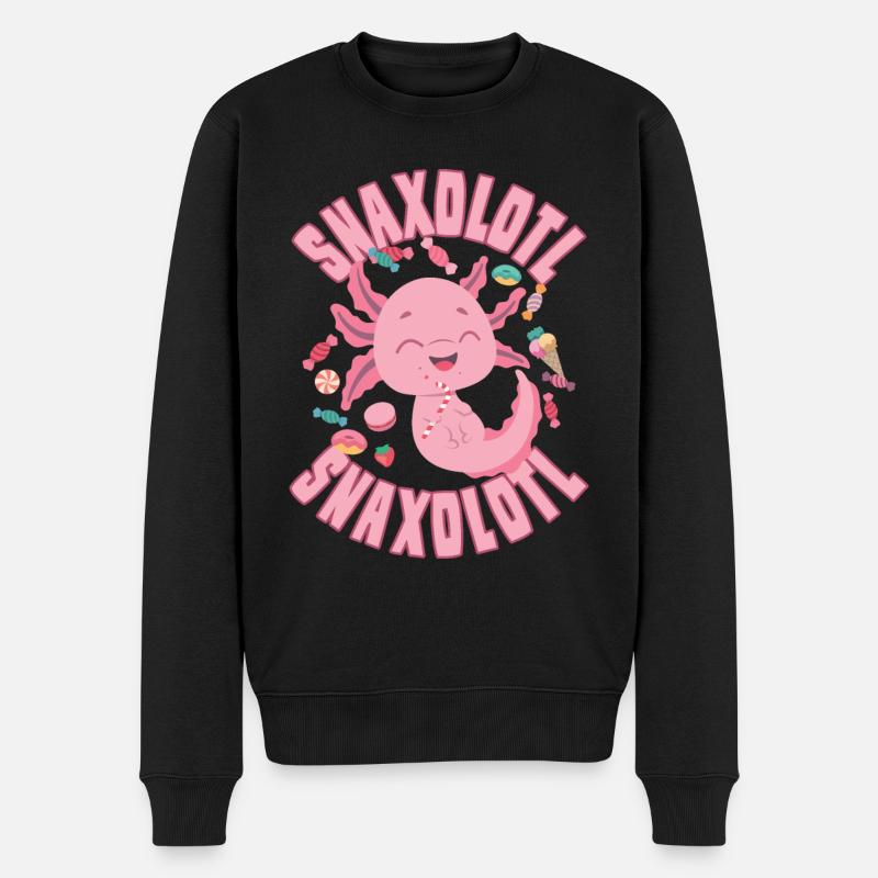 Salamandre mexicaine douce amant axolotl - Pull Premium bio Homme - noir
