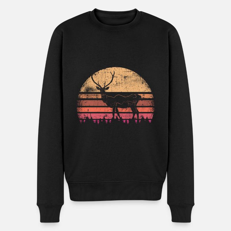 Cerf millésime - Pull Premium bio Homme - noir