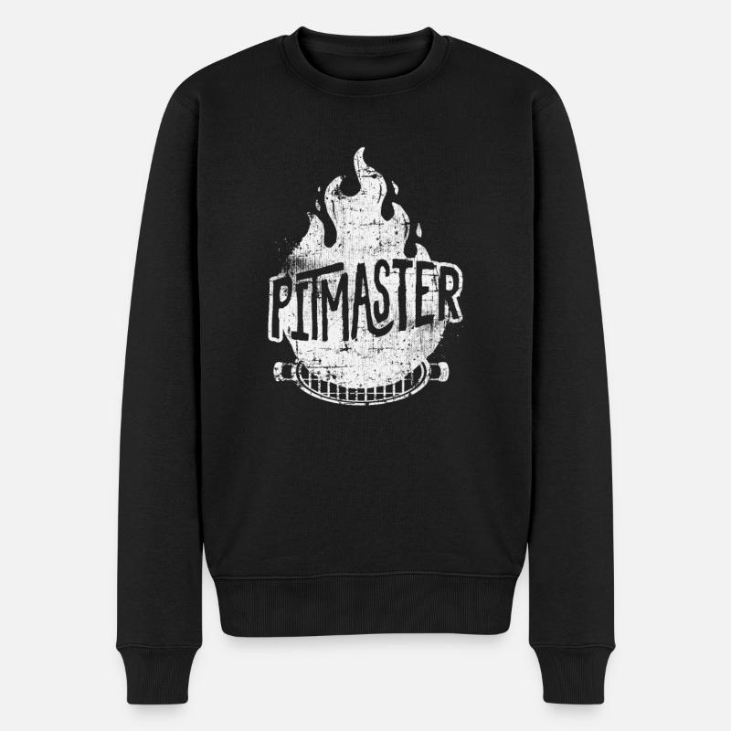 Grillen Grill - Männer Premium Bio Pullover - Schwarz