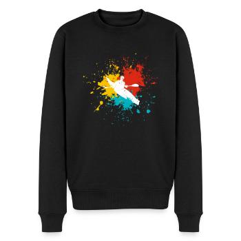 kayak - Men's Premium Organic Jumper - black - Front - Nico (187cm)