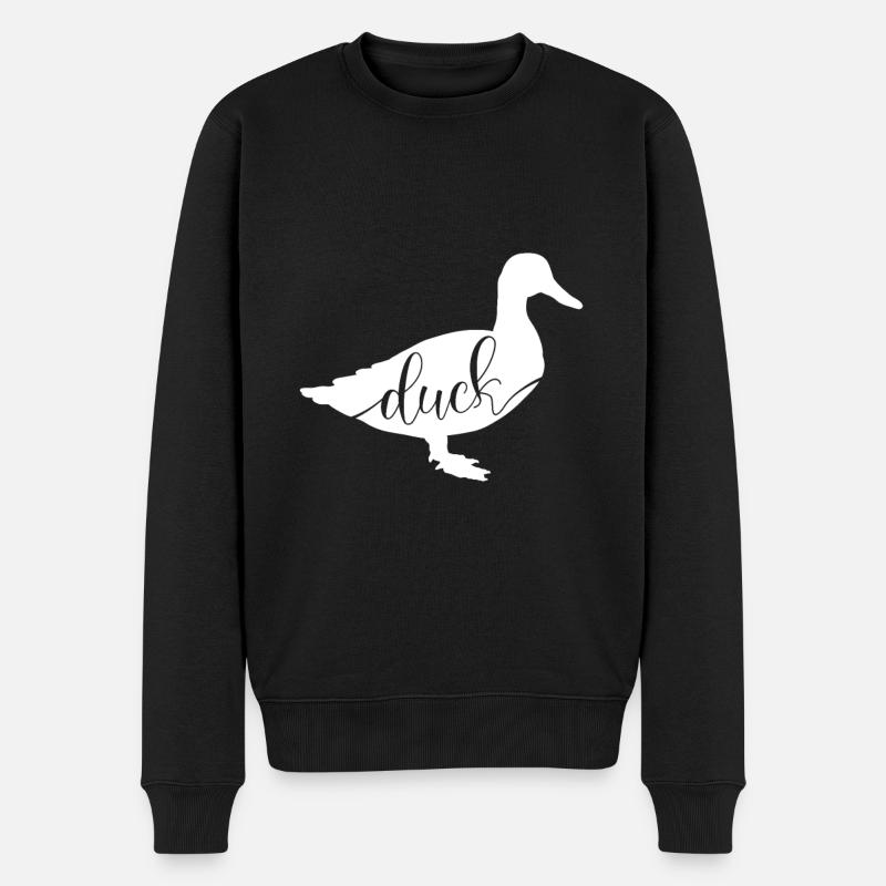 Ente - Männer Premium Bio Pullover - Schwarz