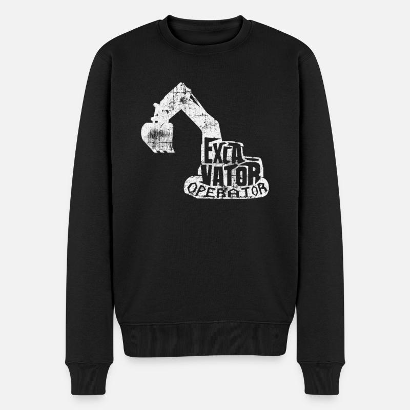 Excavatrice - Pull Premium bio Homme - noir