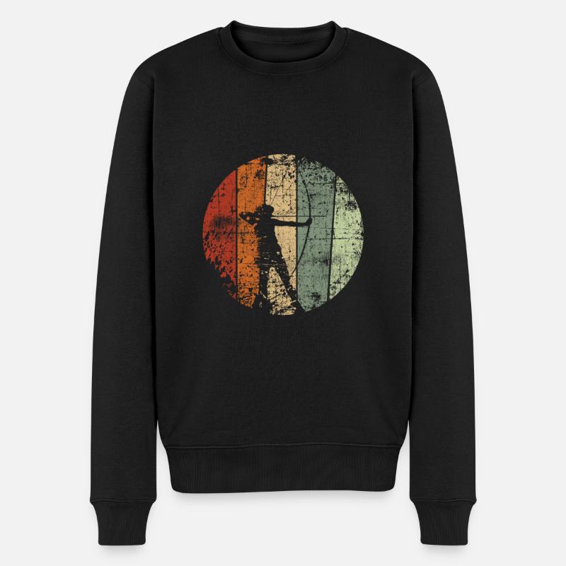 Tir à l'arc vintage - Pull Premium bio Homme - noir