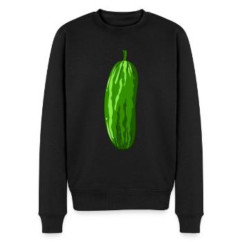 Gurke - Männer Premium Bio Pullover - Schwarz - Vorne - Nico (187cm)