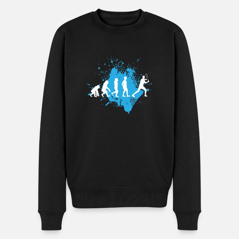Badminton evolution - Männer Premium Bio Pullover - Schwarz