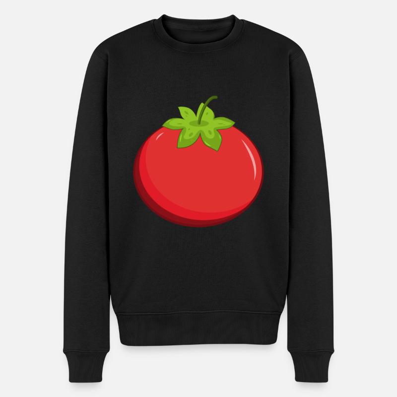 Tomate - Männer Premium Bio Pullover - Schwarz