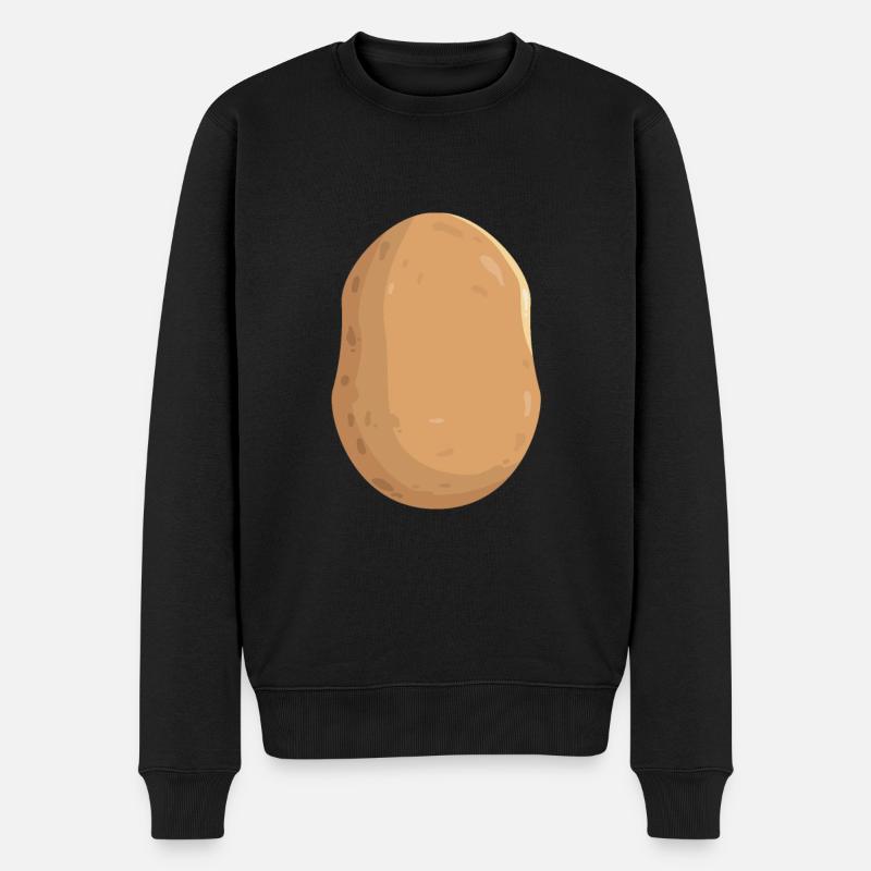 Kartoffel - Männer Premium Bio Pullover - Schwarz