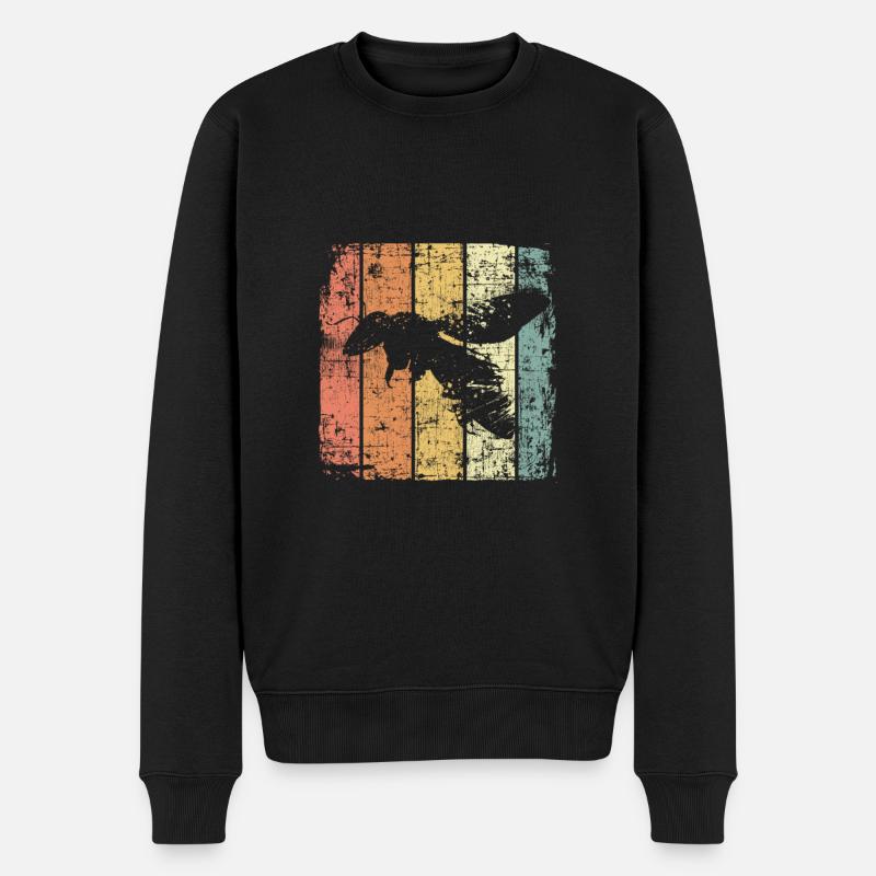 Biene vintage Imker Honigbiene - Männer Premium Bio Pullover - Schwarz