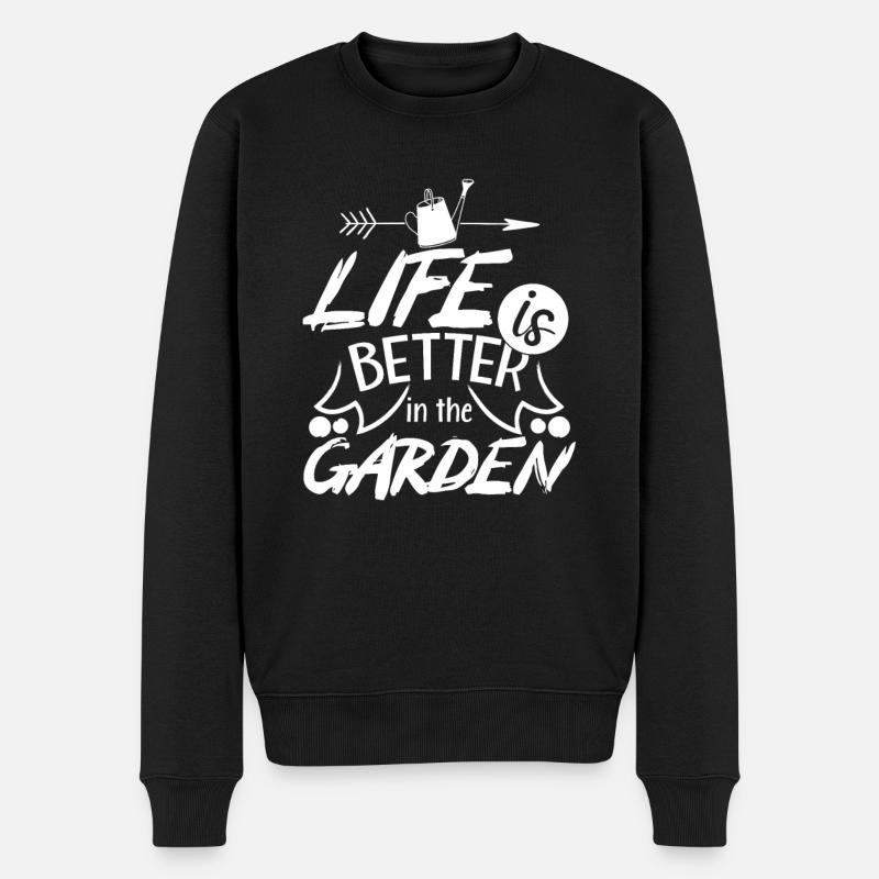 Gärtner Garten - Männer Premium Bio Pullover - Schwarz