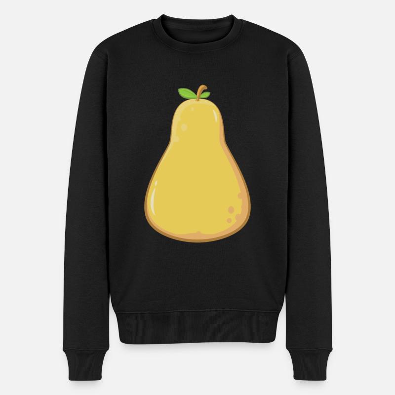 Birne - Männer Premium Bio Pullover - Schwarz