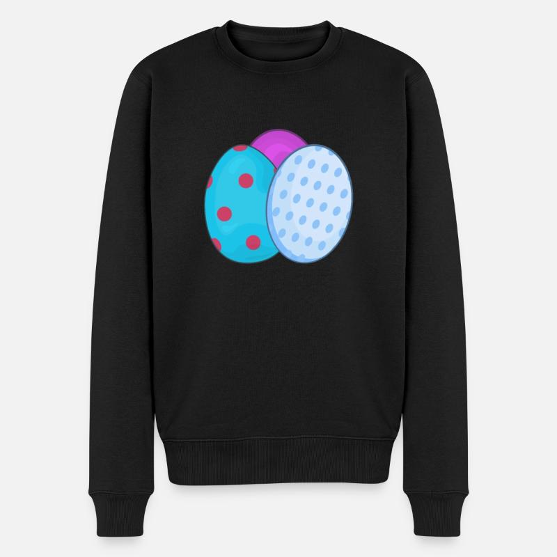 Easter easter eggs - Men's Premium Organic Jumper - black
