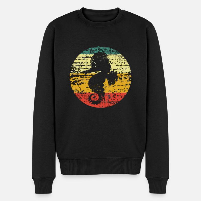 Vintage hippocampe - Pull Premium bio Homme - noir