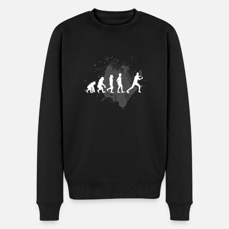 Badminton Evolution - Men's Premium Organic Jumper - black