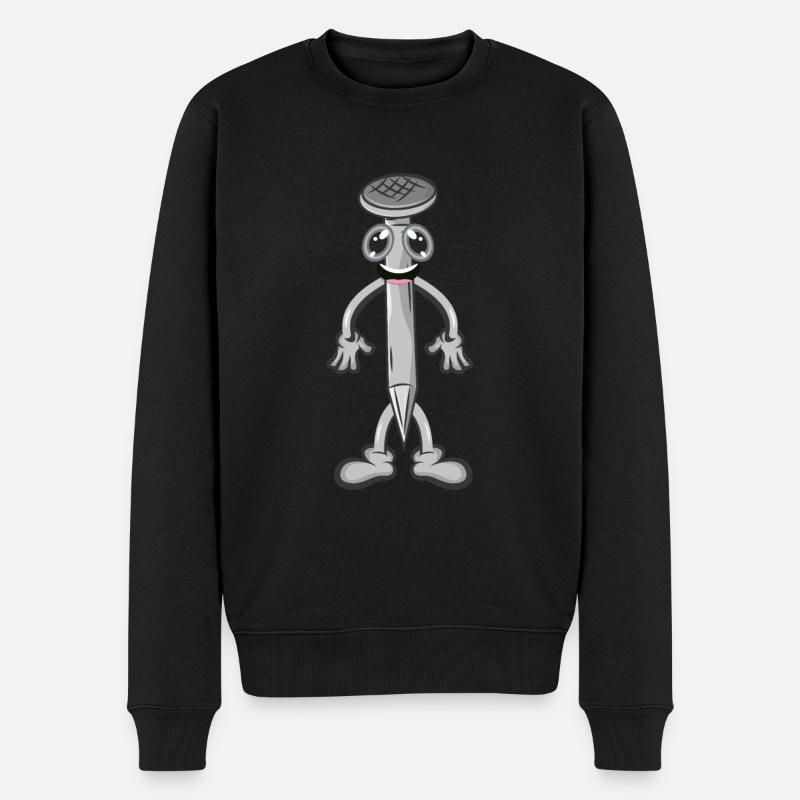 Nagel Handwerker - Männer Premium Bio Pullover - Schwarz