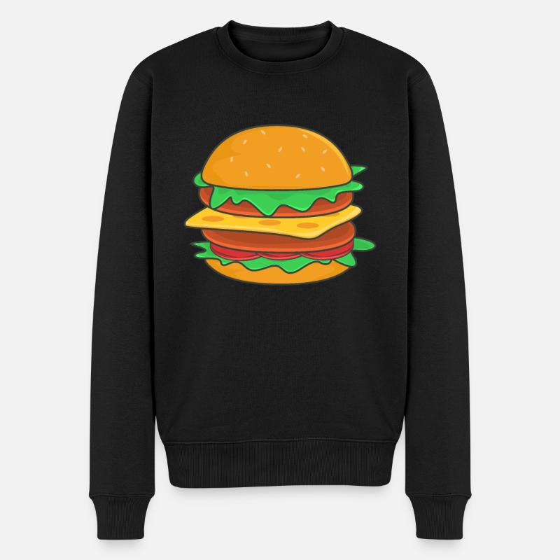Burger - Pull Premium bio Homme - noir